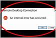 Fix Remote Desktop Connection Internal Error has Occurred